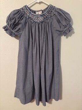 Rosalina collection girls size 4t smocked dress blue gingham